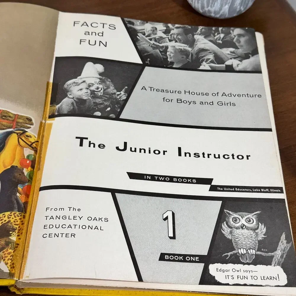 Vintage The Junior Instructor Book 1 Illustrations, Sheet Music Hardcover 1959
